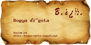 Bogya Ágota névjegykártya
