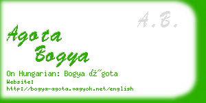 agota bogya business card